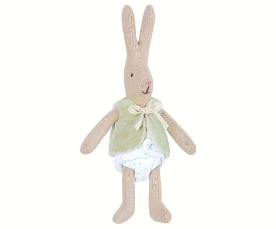 Maileg Micro Rabbit med vest i gruppen Barn og foreldre / Barnerommet / Barneromsinnredning / Dekorasjon / Dekorasjon hos Kpbarnvagn (16-3000-17)