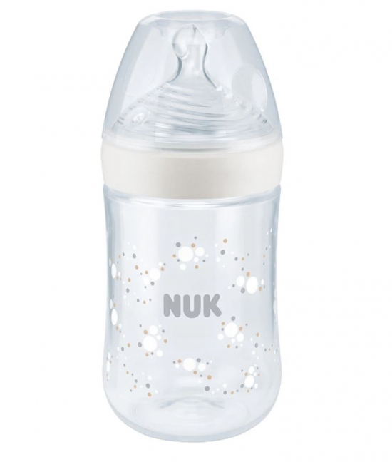 NUK Nature Sense Tteflaske 0-18 mn 260 ml Hvit i gruppen Barn og foreldre / Spise & drikke / Tteflasker & kopper hos Kpbarnvagn (741962)