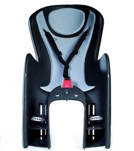 OKBaby Cykelsits Body Guard 2013 med paketh�llarf�ste - Svart med gr� sits