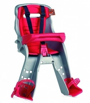 OKBaby Cykelsits Orion 2013 - Gr� med r�d sits