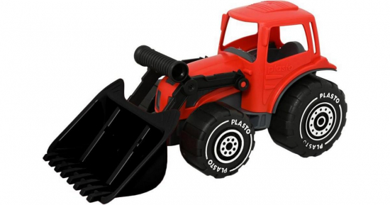 Plasto Traktor med frontlaster Rød 32 cm