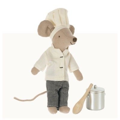 Maileg Chef Mouse med kjele i gruppen Barn og foreldre / Barnerommet / Barneromsinnredning / Dekorasjon / Dekorasjon hos Köpbarnvagn (16-1782-00)