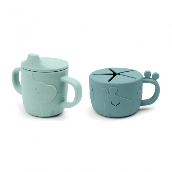 Done By Deer Peekaboo cup set blue i gruppen Barn og foreldre / Spise & drikke / Mate smart hos Kpbarnvagn (1928652)