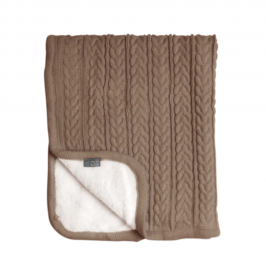 Vinter & Bloom Strikket Teppe Cuddly Almond Beige