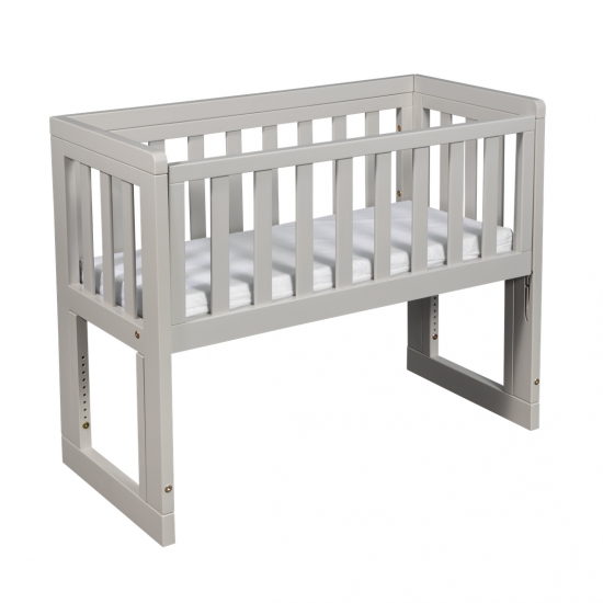 Troll Bedside Crib Oslo Soft Grey i gruppen Barn & Frlder / Barnrum  / Spjlsngar & Vaggor hos Kpbarnvagn (BD0629SFG)