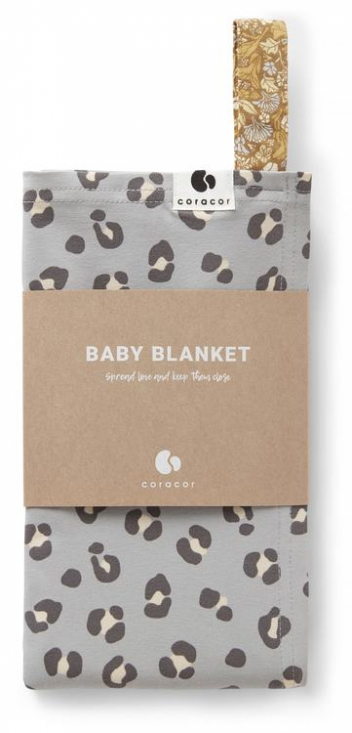 Coracor Babypledd bomull Leo Dove Grey i gruppen Barn og foreldre / Baderom og utstyr / Tepper & Pledd / Bomullstepper hos Kpbarnvagn (BLA114)