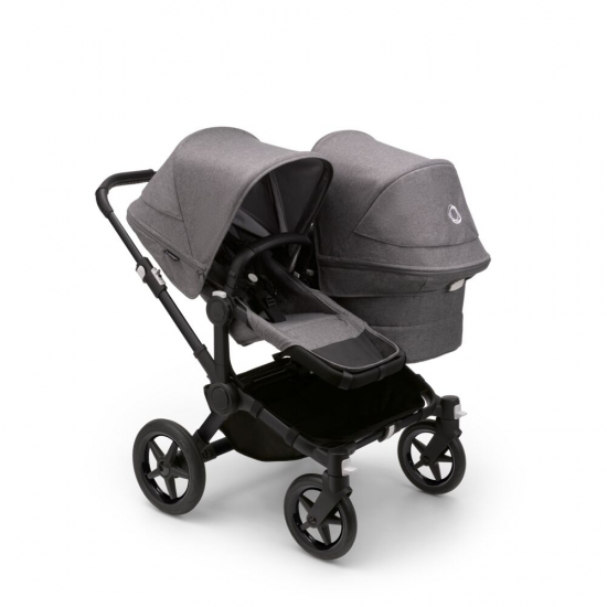 Bugaboo Donkey 5 Duo Black/Grey Melange i gruppen Barnevogner / Varemerker / Bugaboo / Bugaboo Donkey 5 hos Kpbarnvagn (PKTbdonkey10)