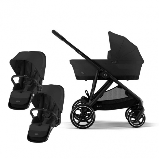 Cybex Gazelle S Syskonvagn 2023 Moon Black i gruppen Barnvagnar  / Varumrken / Cybex / Cybex Gazelle S hos Kpbarnvagn (Pktcygs1)