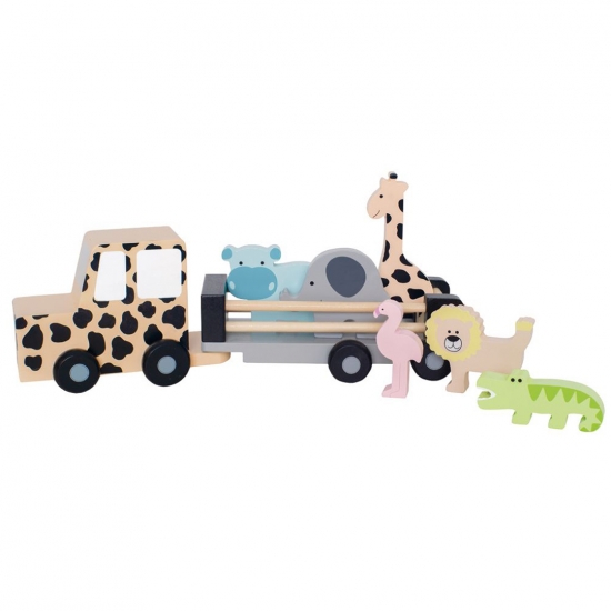 Jabadabado Jeep Safari med dyr i gruppen Leker / Leker fra 2 r / Blokker hos Kpbarnvagn (W7171)