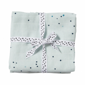 Done by Deer Swaddle Teppe Dreamy Dots Blå, 2-pack