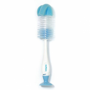 BabyOno Flaskebørste Med Sugekopp Blå