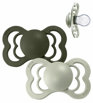 Bibs Silikon smokk Supreme 2-pack 6-18 mån Sage/Hunter Green