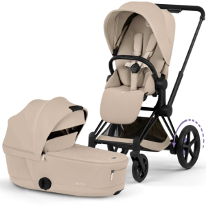 Cybex E-Priam Duovogn Matt Black/Cozy Beige