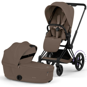 Cybex E-Priam Duovogn Matt Black/Coconut Brown