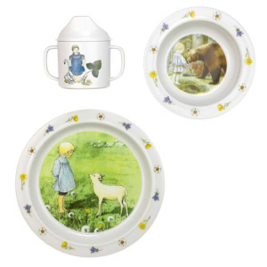 Elsa Beskow Mors Lilla Olle Barneservise 3 deler