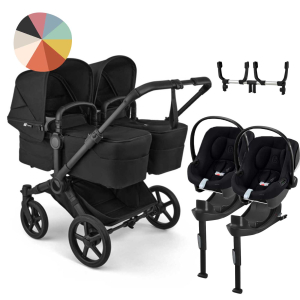 Bugaboo Donkey 6 Tvillingvogn Inkl. Aton b2 Babybilstol og Base