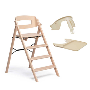 KAOS Klapp Barnestol Bøk inkl. Babysete, Bøyle & Matbrett