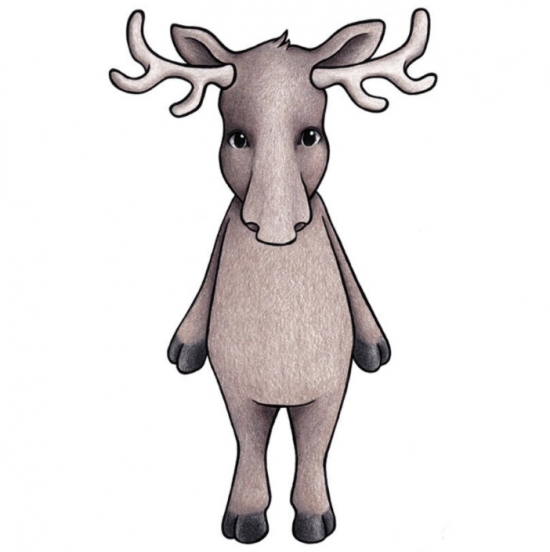 Stickstay Veggdekorasjon Elgen Oden i gruppen Barn og foreldre / Barnerommet / Barneromsinnredning / Dekorasjon / Dekorasjon hos Kpbarnvagn (stickst_oden_moose)