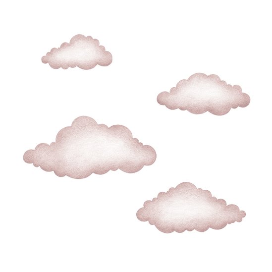 Stickstay Vggdekor Clouds Pink i gruppen Barn & Frlder / Barnrum  / Inredning / Dekoration / Utsmyckning hos Kpbarnvagn (stickst_pink_clouds)