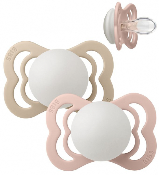Bibs Smokk Supreme Silikon 2-pak 0-6 mnd Blush Night/Vanilla Night