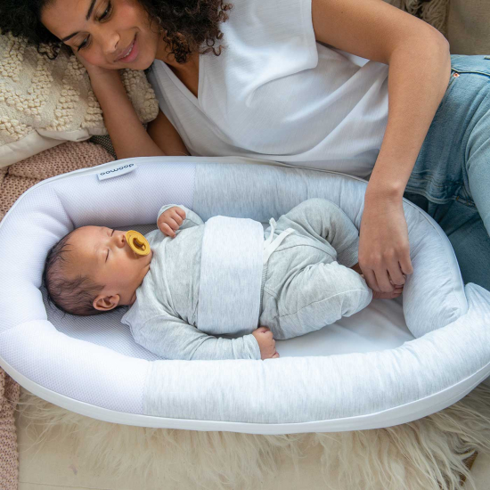 Doomoo Babynest Melert Hvit