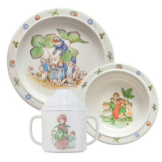Elsa Beskow Blomsterbarna Barneservise 3 deler