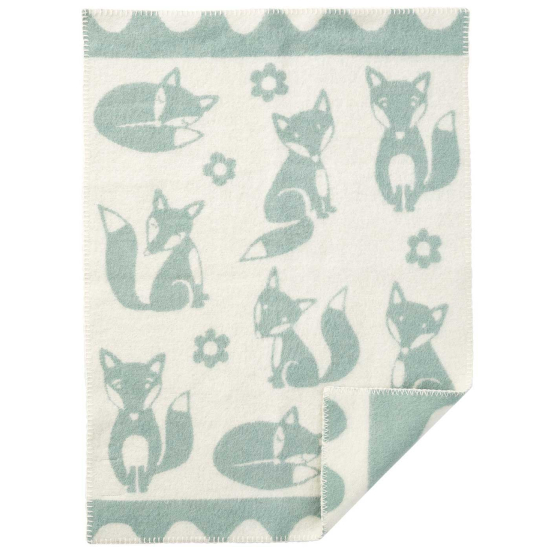 Klippan Babypledd Fox Ull Duck Egg Blue
