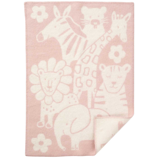 Klippan Babypledd Lammeull Picnic Pink