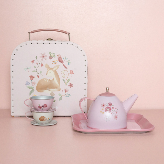 Little Dutch Teservis i veske Rosa Fairy Garden