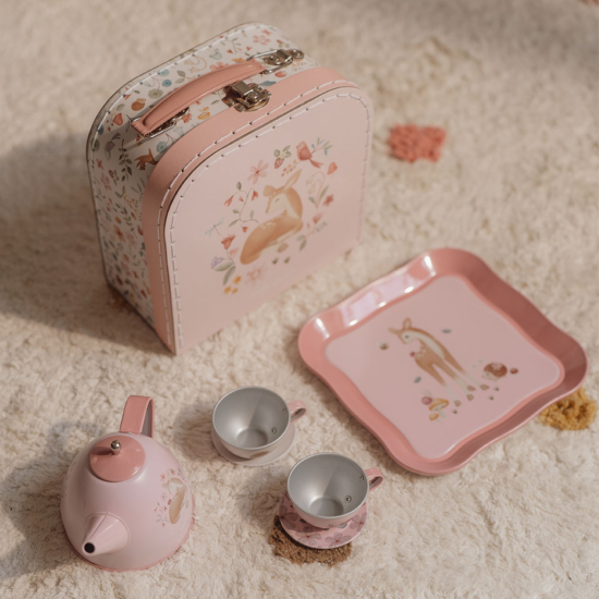 Little Dutch Teservis i veske Rosa Fairy Garden
