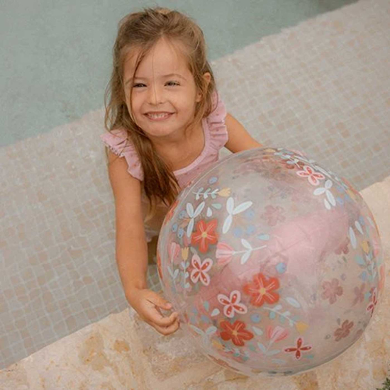 Little Dutch Badeball Pink Flowers 3D 35cm