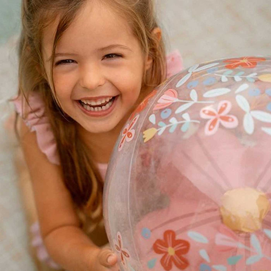 Little Dutch Badeball Pink Flowers 3D 35cm