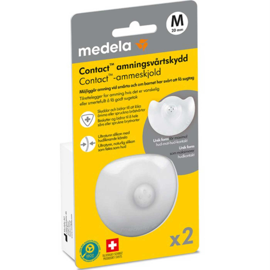 Medela Ammeskjold Silikon, M, 2 stk.