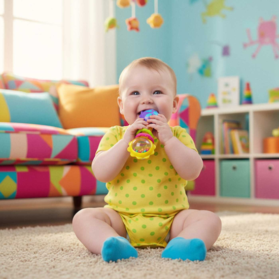 Playgro Rangle Twisting Barbell Rattle