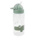 Done By Deer Vannflaske med sugerør Croco Green