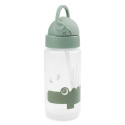 Done By Deer Vannflaske med sugerør Croco Green