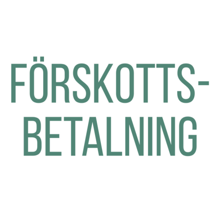 Forskuddsbetaling i gruppen hos Köpbarnvagn (1234567890)