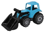 Plasto Traktor med frontlaster Blå 32 cm