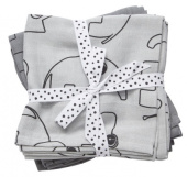 Done by Deer Swaddle pledd Contour Grey, 2-pack