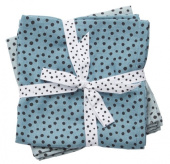 Done by Deer Swaddle pledd Happy Dots Blue, 2-pack