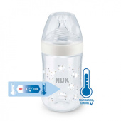 NUK Nature Sense Tteflaske 0-18 mn 260 ml Hvit