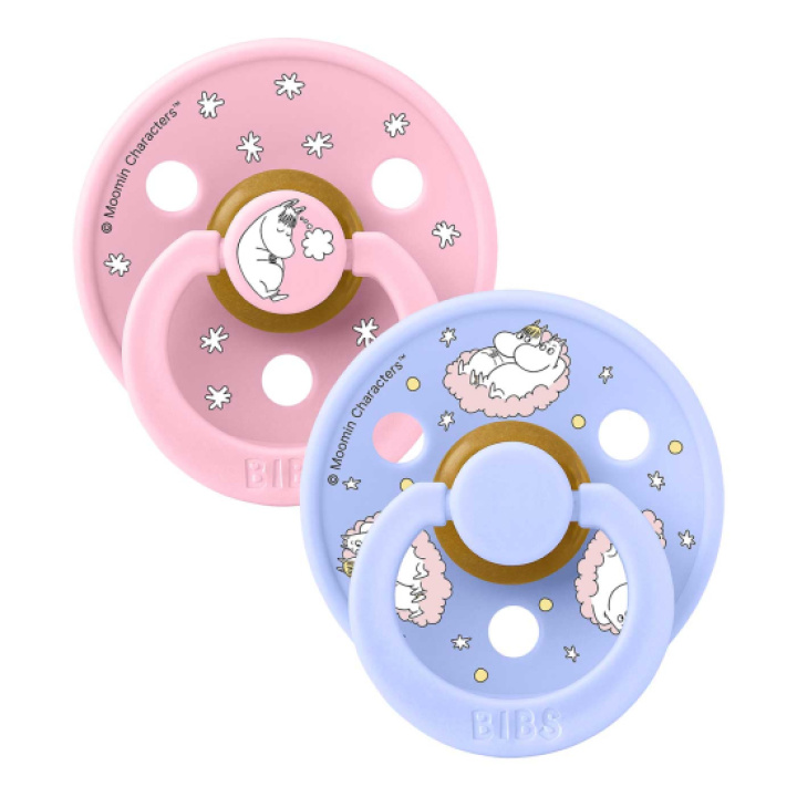 BIBS x Moomin Colour 2-Pack 6-18 mån Dreaming Baby Pink Mix