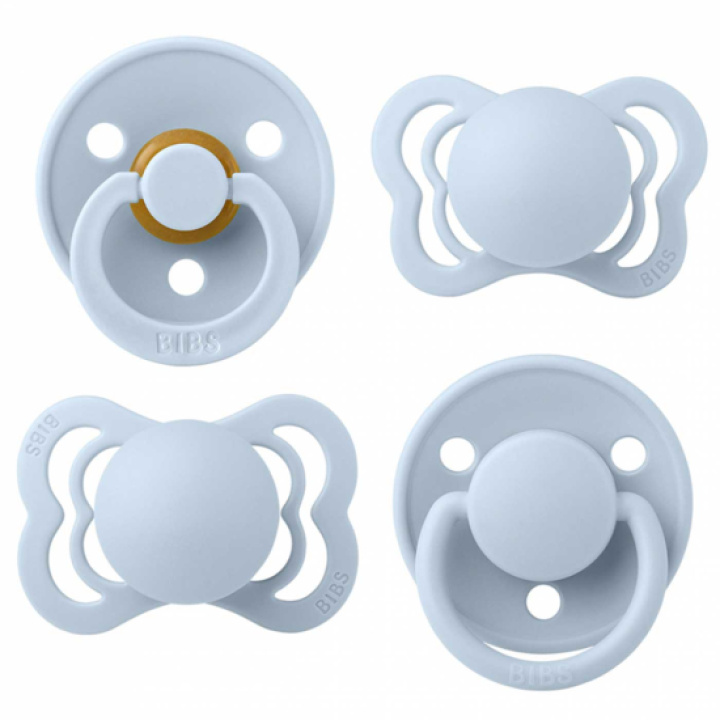 Bibs Colour Startpakke Try Me Blue i gruppen Babyutstyr / Smokker & Smokkesnor hos Köpbarnvagn (BIBS91342)