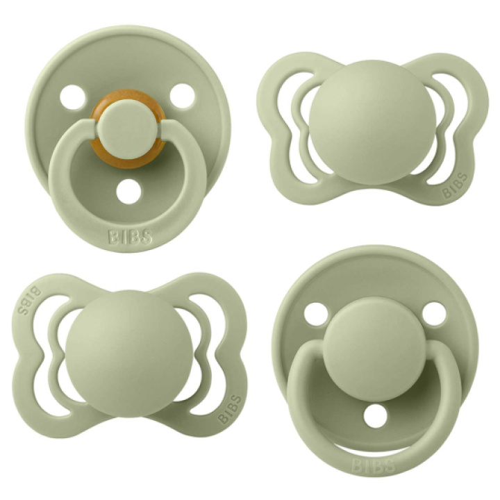Bibs Colour Startpakke Try Me Sage i gruppen Babyutstyr / Smokker & Smokkesnor hos Köpbarnvagn (BIBS91343)