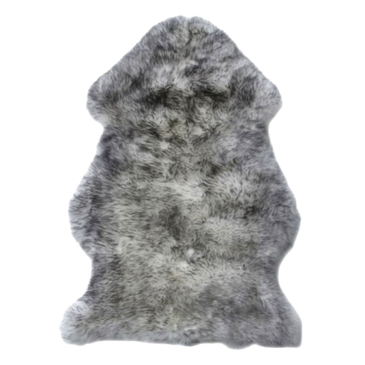 BOZZ Lammeskinn Langharet Grey Mist