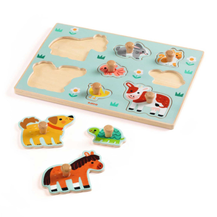 Djeco Dog\'n\'Co Trepuslespill Bondegård i gruppen Leker / Leker fra 2 år / Puslespill hos Köpbarnvagn (BRGYDJ01122)