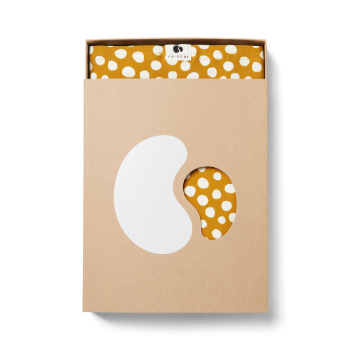 Coracor Bæresjal Abstract Dot Mustard