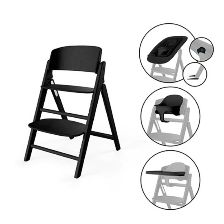Cybex Click & Fold 4-i-1 Matstol Stunning Black i gruppen Spise & Mate / Matstoler & puter / Cybex Click & Fold hos Köpbarnvagn (CYBE524000845)