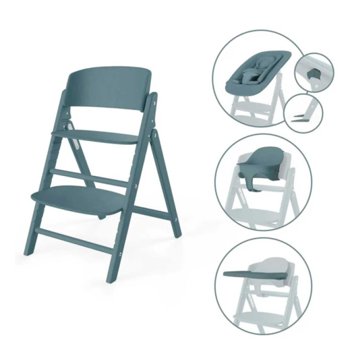 Cybex Click & Fold 4-i-1 Matstol Stone Blue i gruppen Spise & Mate / Matstoler & puter / Cybex Click & Fold hos Köpbarnvagn (CYBE524000881)
