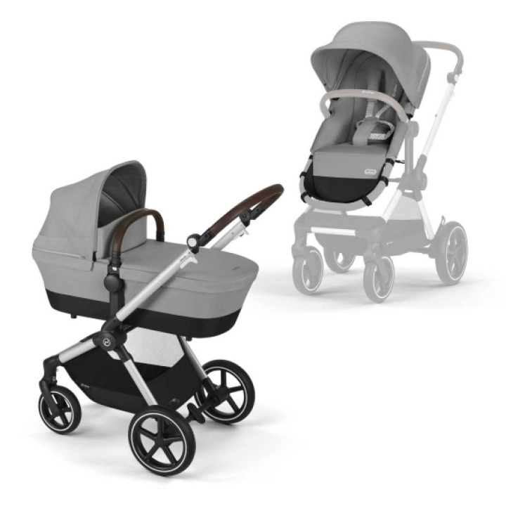 Cybex EOS LUX Duovogn Stone Grey i gruppen Barnevogner / Varemerker / Cybex hos Köpbarnvagn (CYBE524001277)